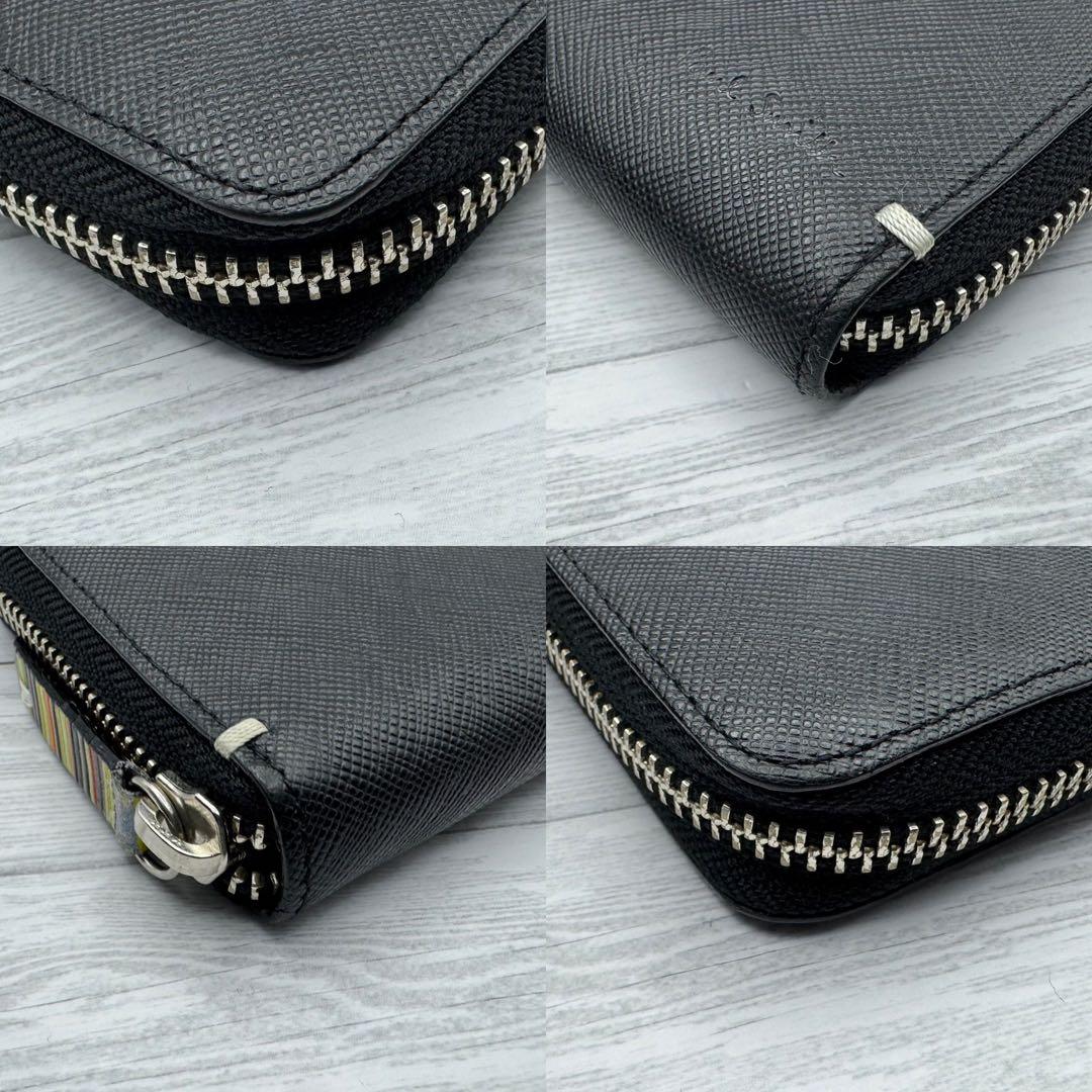 【極美品】ポールスミス レザー ラウンドファスナー　長財布 　ブラック