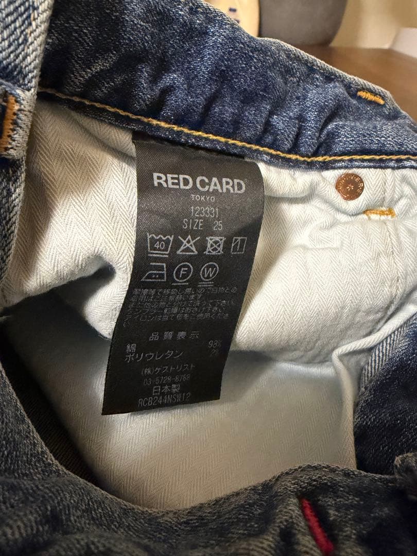 RED CARD ブルーストレートデニム 新品タグ付き