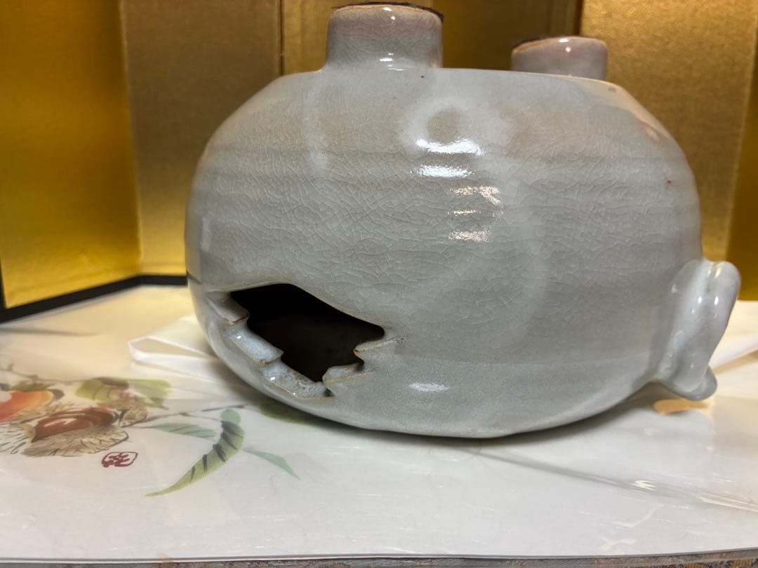 日本礼道小笠原流煎茶道具　瓶掛　三階菱