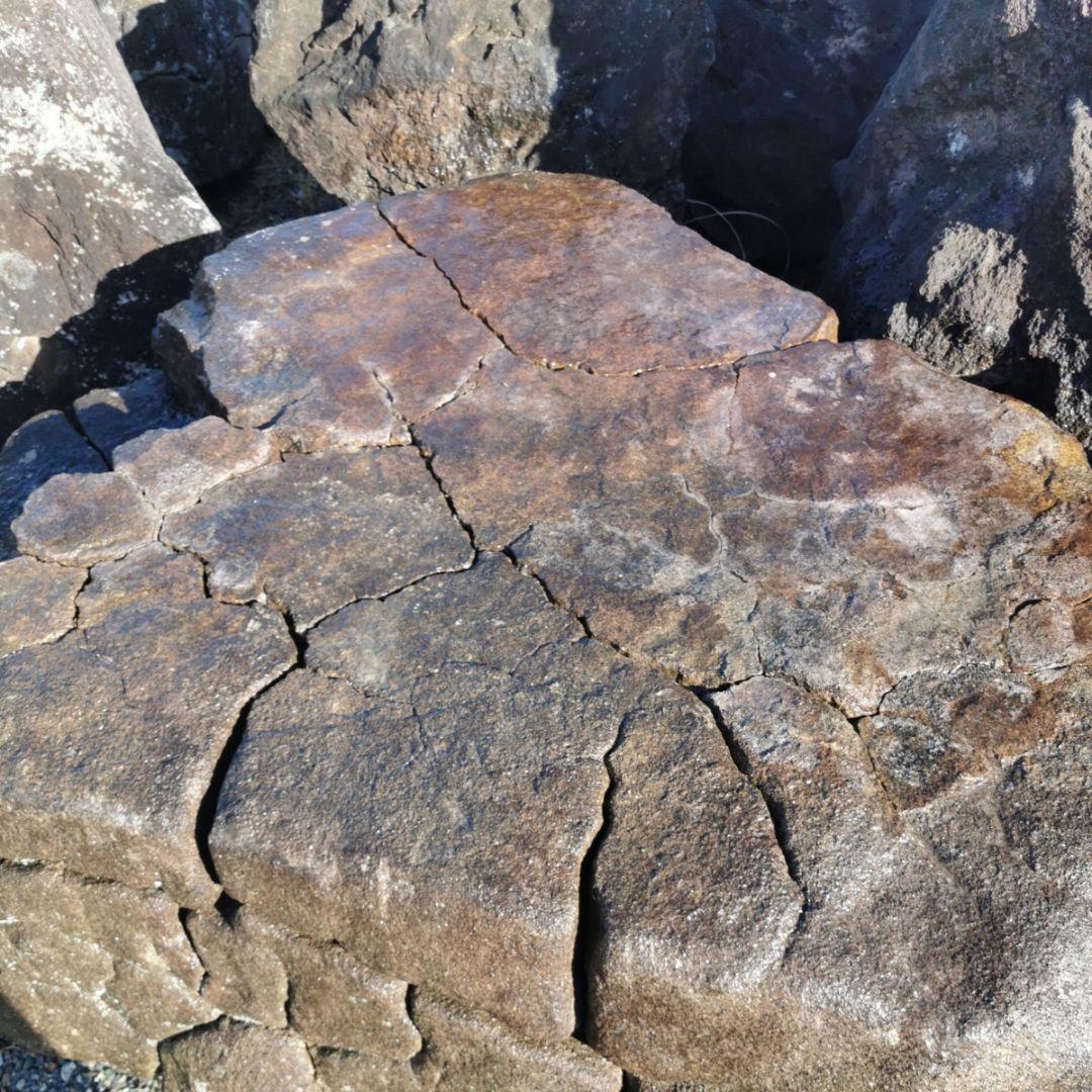 亀甲石　2トン　庭石　石　鑑賞石　庭　ガーデニング　置物　オブジェ　インテリア