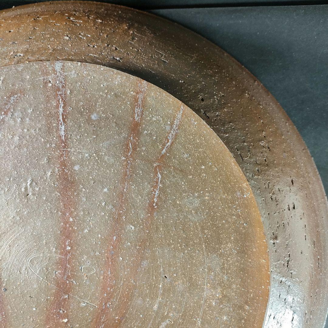 C13-4/備前焼/久郷剛司/備前大皿/共箱/床飾/懐石料理/懐石道具