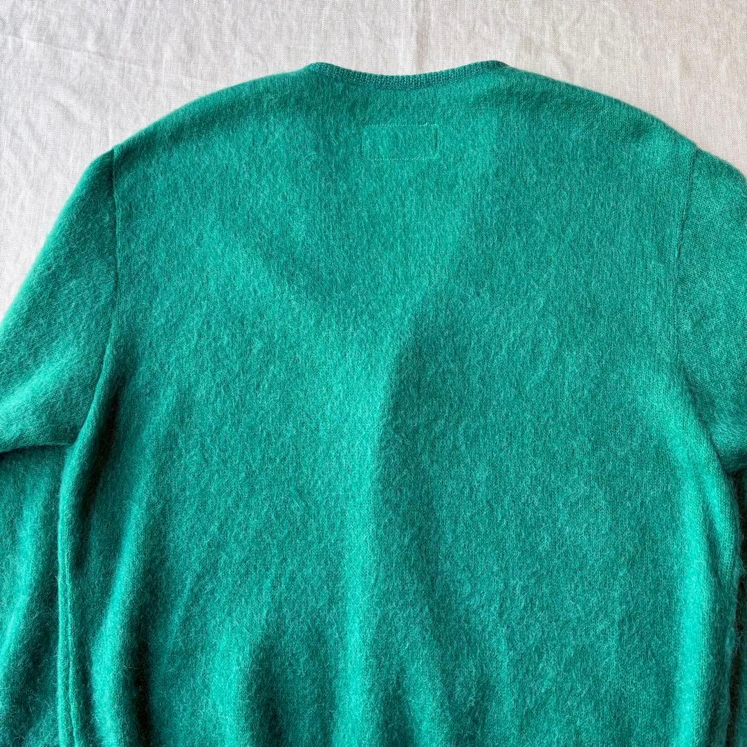 WACKOMARIA ワコマリア モヘア カーディガン グリーン M 猫目ボタン