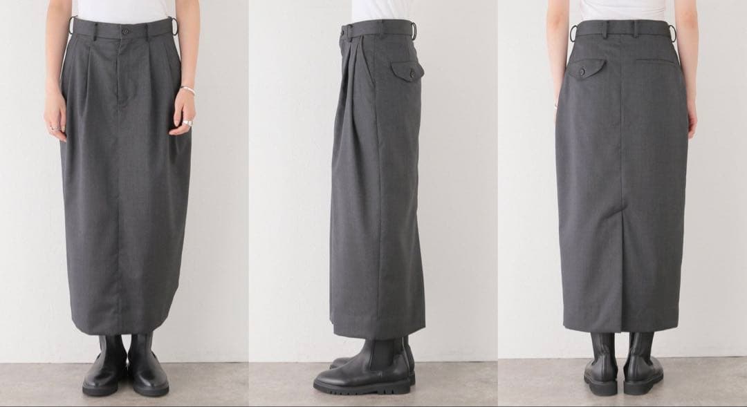 極美品　HOLIDAY ホリデイ　WOOL 2TUCK SKIRT スカート