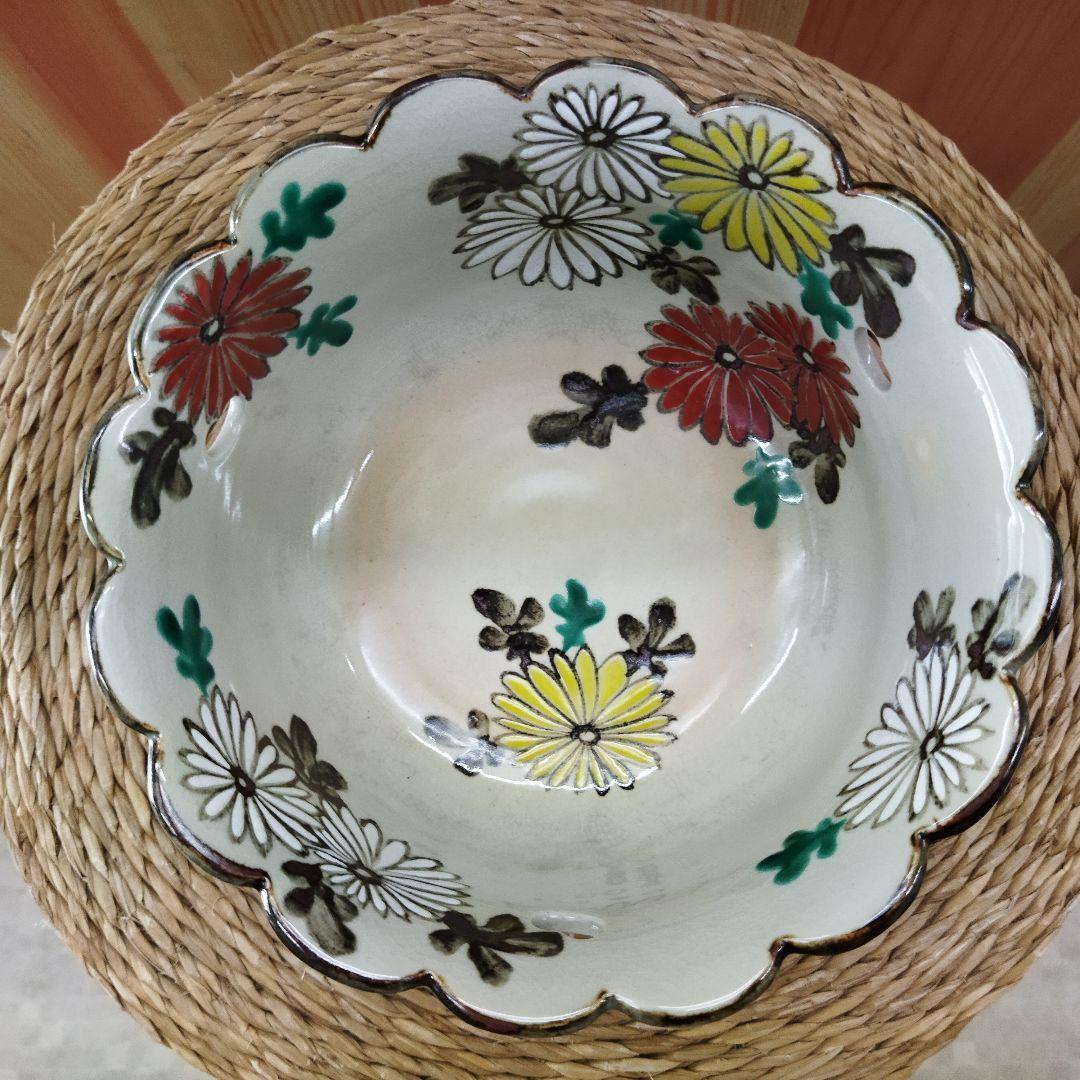 乾山写　菊菓子鉢　加賀瑞山　宗完書付