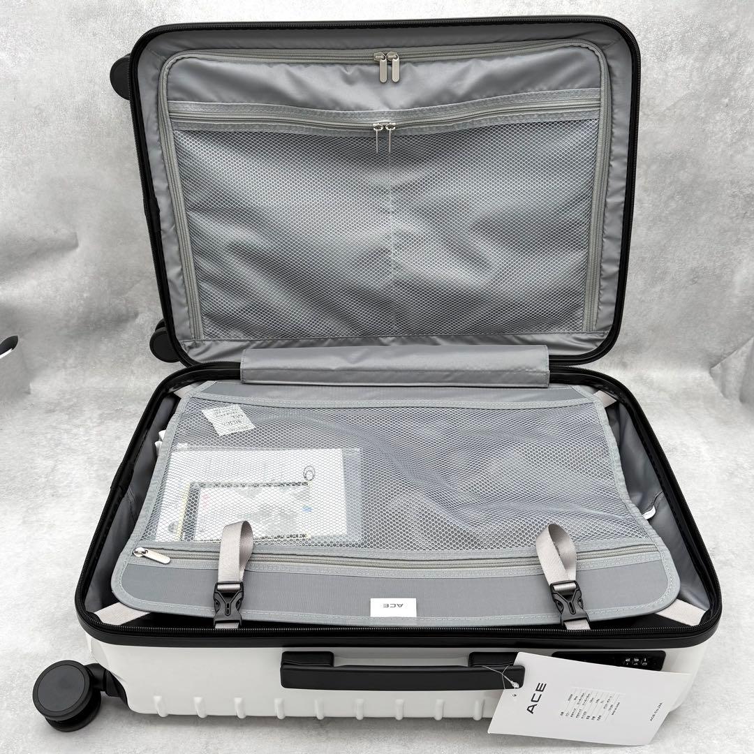 美品 タグ付き ACE キャリーケース スーツケース 51L 白