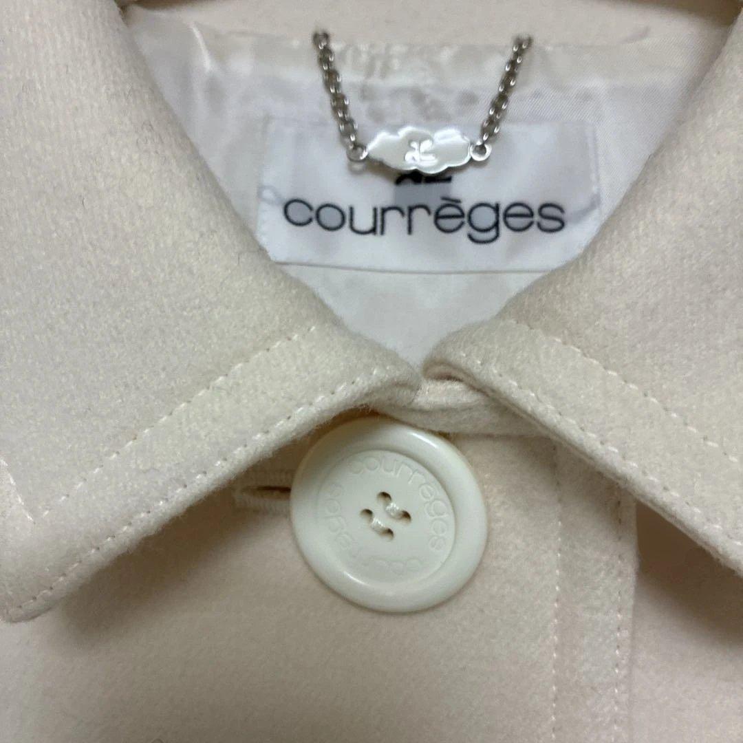 極美品✨courreges クレージュ　オフホワイトコート