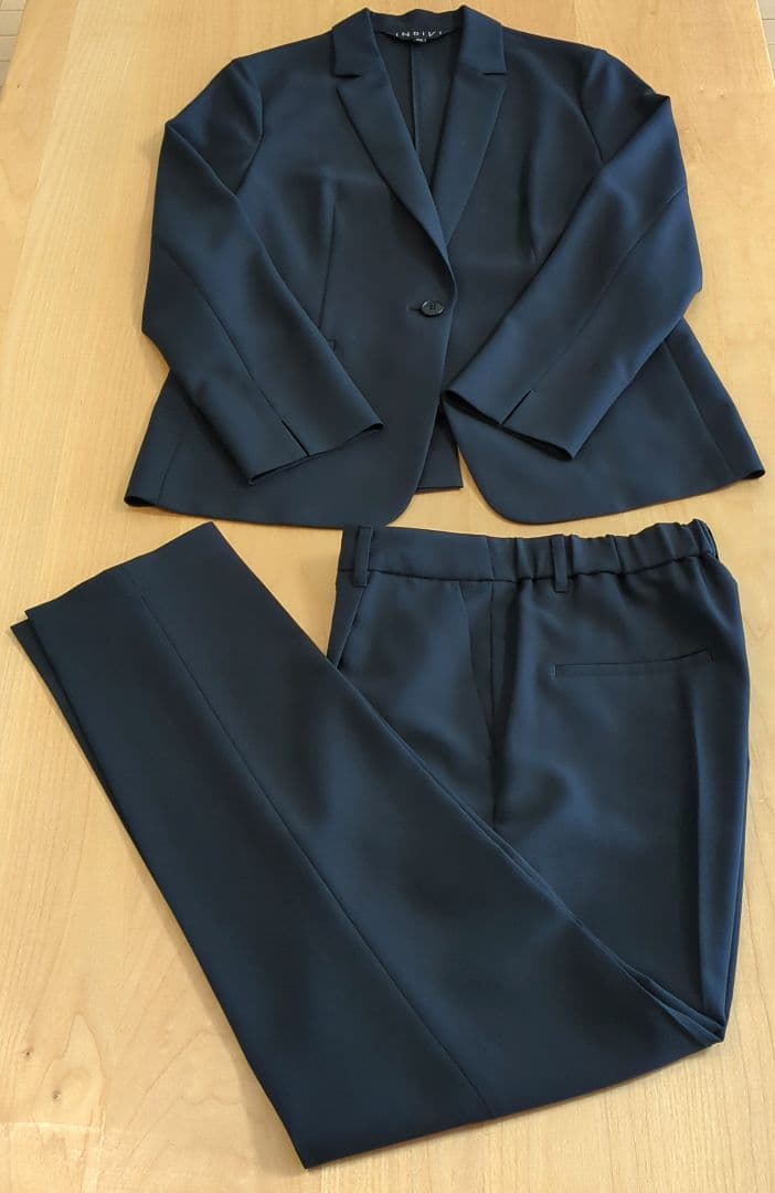 INDIVI　インディヴィ サマーパンツスーツ　洗える 40