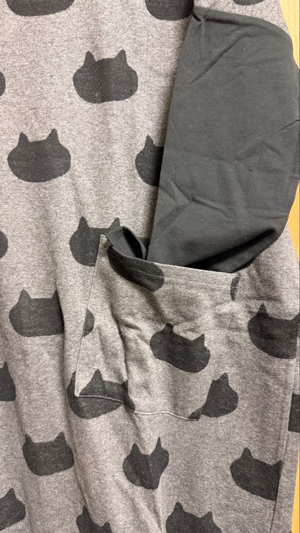 マタノアツコ ワンピース　グレー　M ねこ　ワコール　MATANO ATSUKO