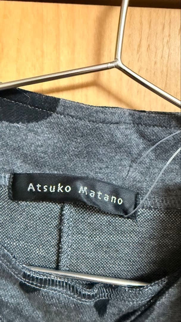 マタノアツコ ワンピース　グレー　M ねこ　ワコール　MATANO ATSUKO