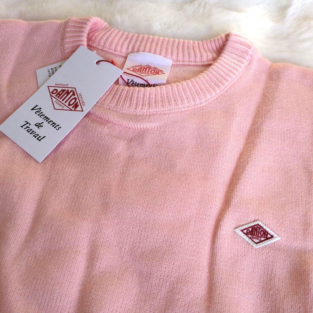 DANTON ダントン ピンク ウール ニット セーター 36