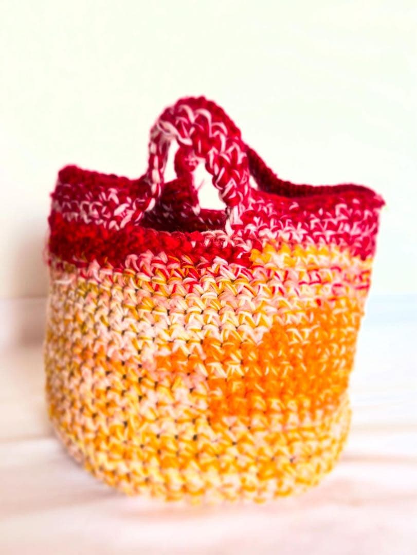 【ハンドメイド】裂き編みバック　DANIELA GREGIS 好きの方に