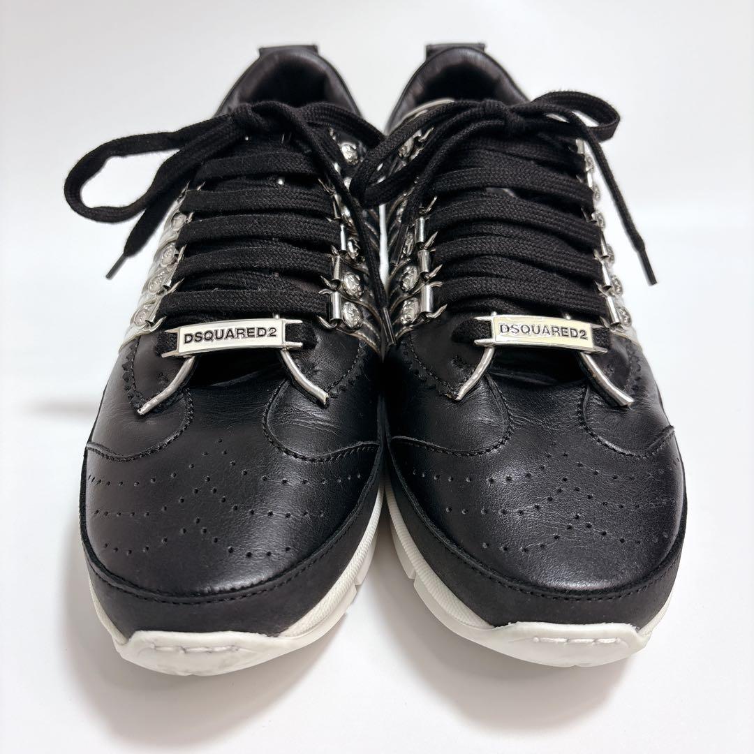 【美品】DSQUARED2（ディースクエアード） レザースニーカー 24.5cm