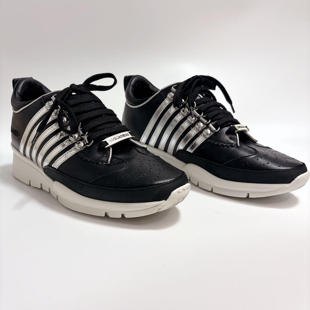 【美品】DSQUARED2（ディースクエアード） レザースニーカー 24.5cm
