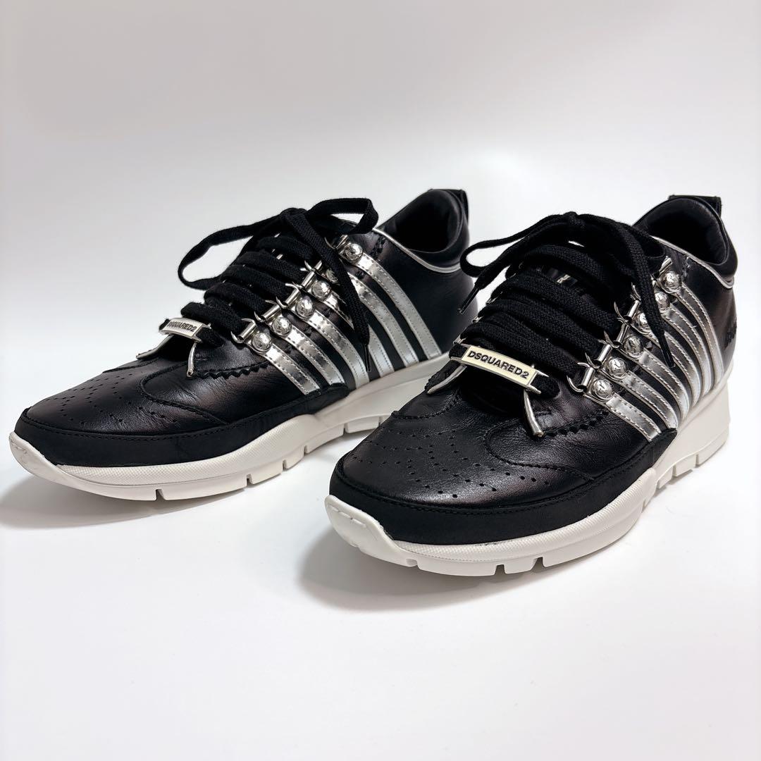 【美品】DSQUARED2（ディースクエアード） レザースニーカー 24.5cm