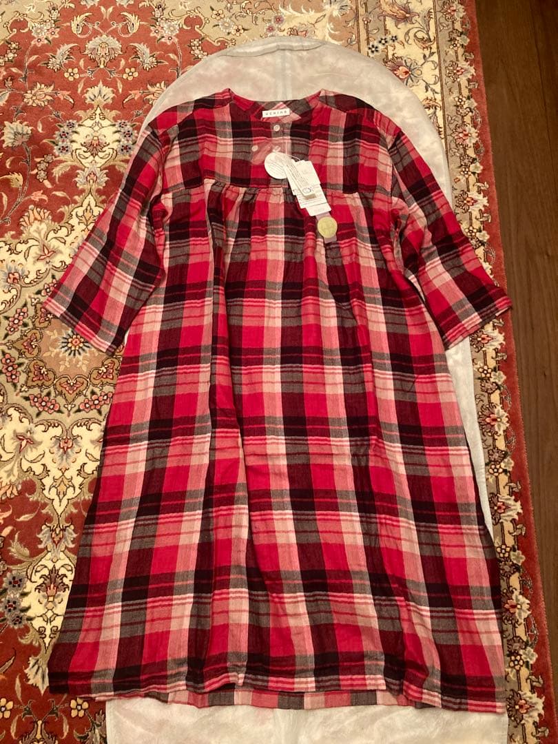 新品　UCHINO チェック柄 パジャマ L