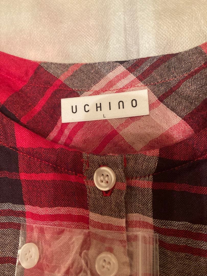 新品　UCHINO チェック柄 パジャマ L