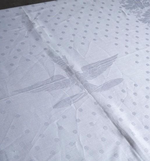 1950年代 イタリア空軍 テーブルクロスとナプキンセット 刺繍