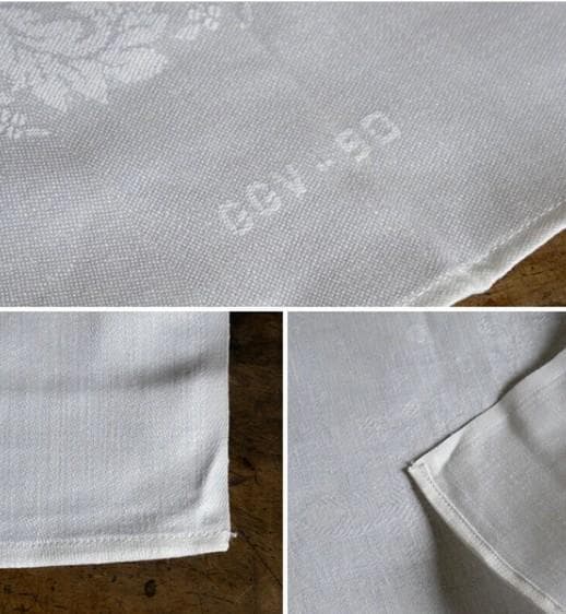 1950年代 イタリア空軍 テーブルクロスとナプキンセット 刺繍