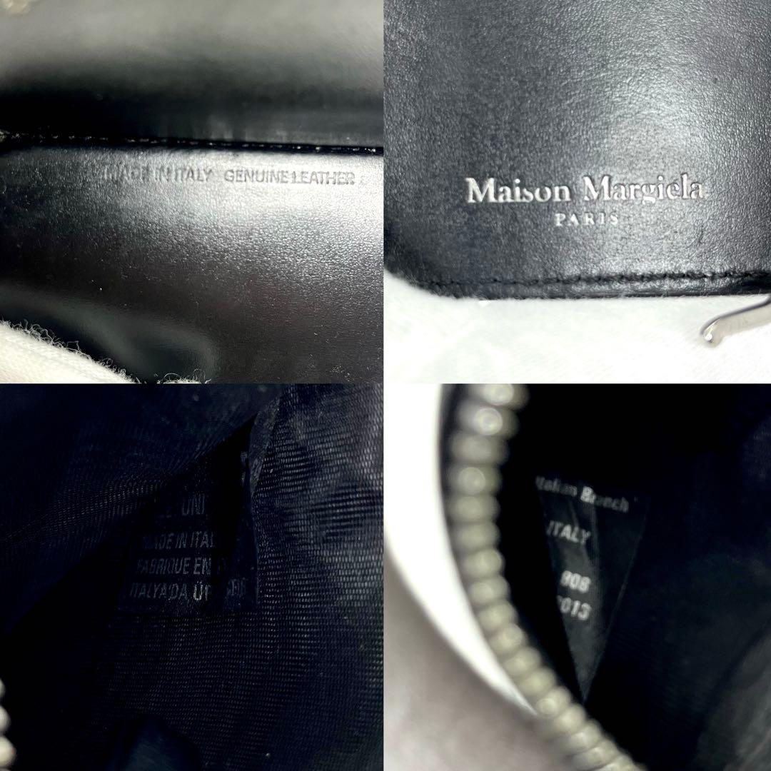 近年/極美品✨メゾンマルジェラ マネークリップ 4ステッチ ブラック レザー