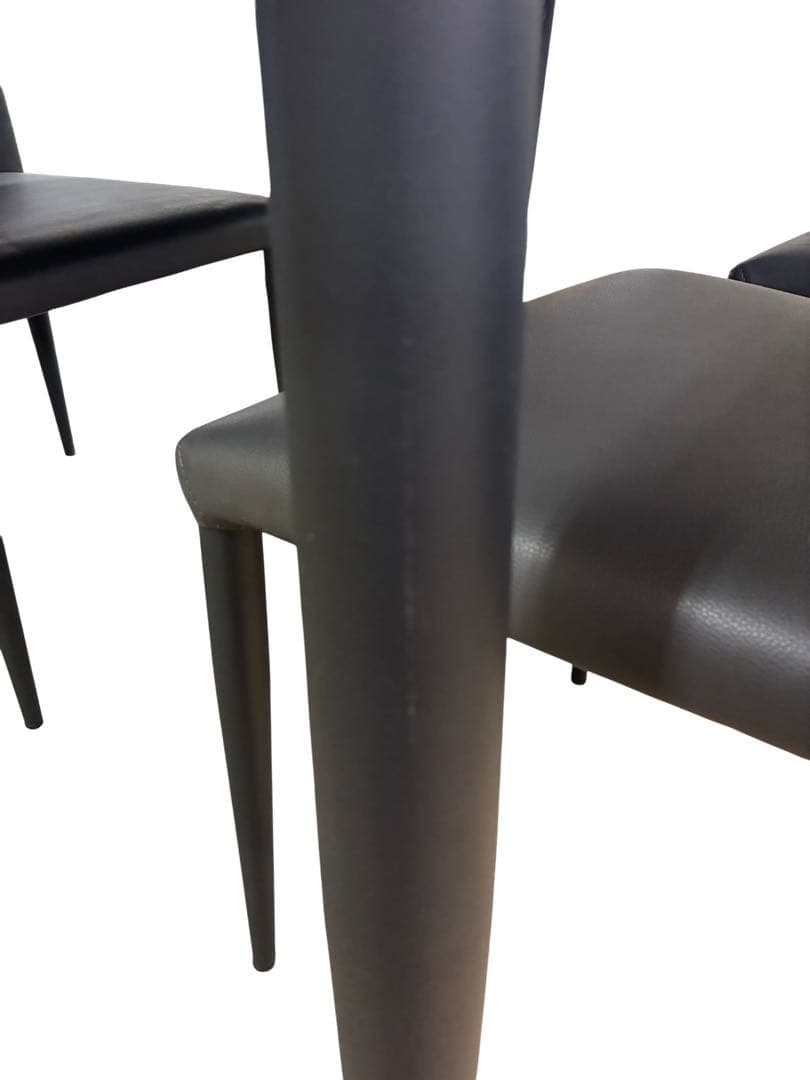 【IDC大塚家具】モダン ダイニングテーブル＆チェア4脚セット 石目調 グレー