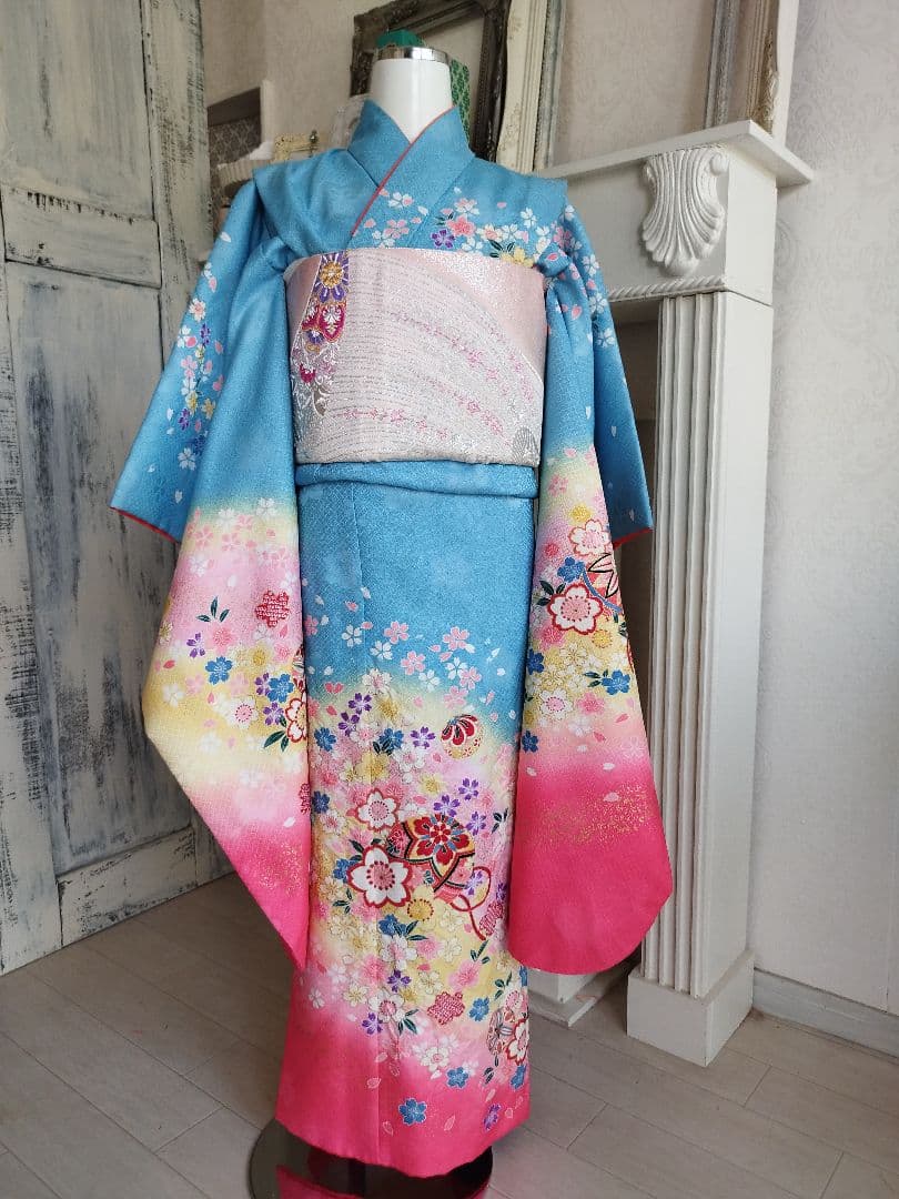専用です☆ブルーピンクの着物と帯