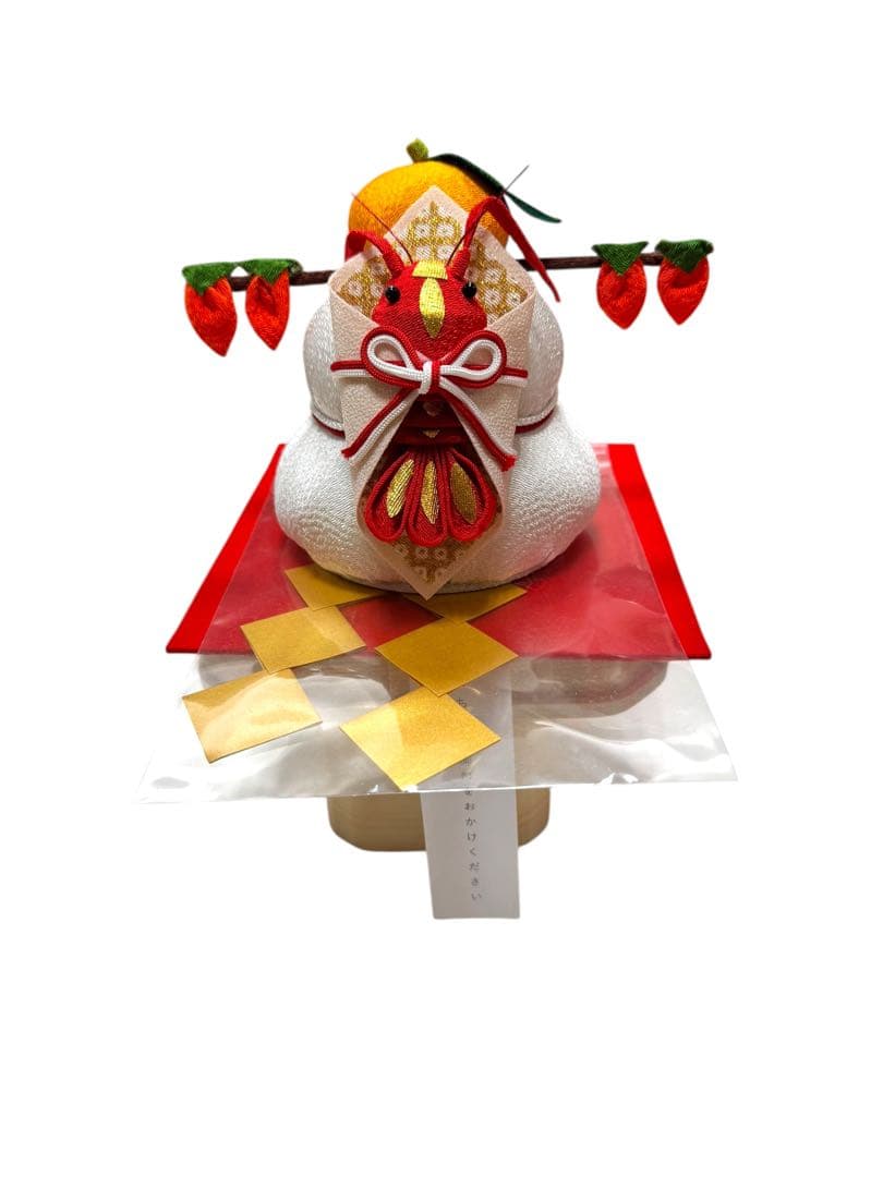 ちりめん細工 鏡餅 伊勢海老 金御幣付き