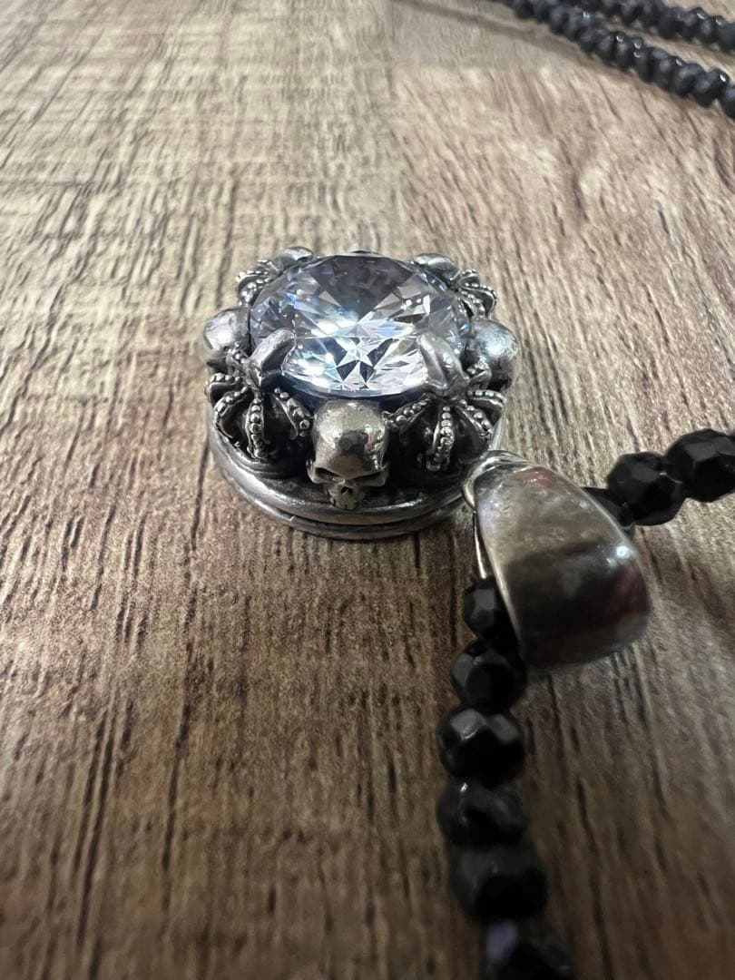 姫神 ジャスティンデイビス　ペンダントトップ　クロス　スカル　ジルコニア