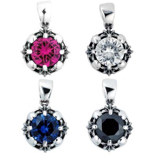 姫神 ジャスティンデイビス　ペンダントトップ　クロス　スカル　ジルコニア