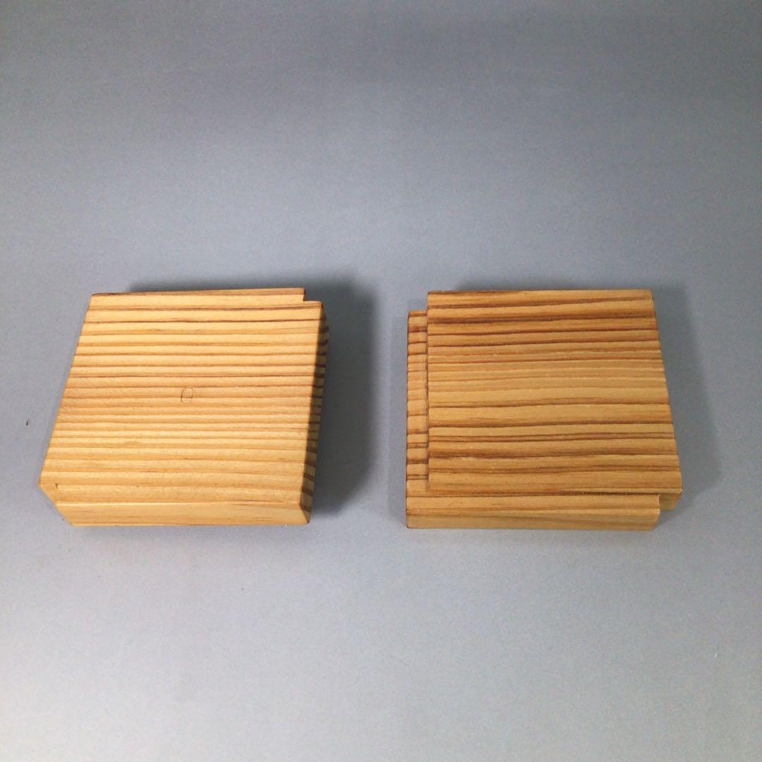 Ｓ１６０　香合　『義的作』『建仁寺　竹田益州　書付』『禅堂古材』　共箱　茶道具