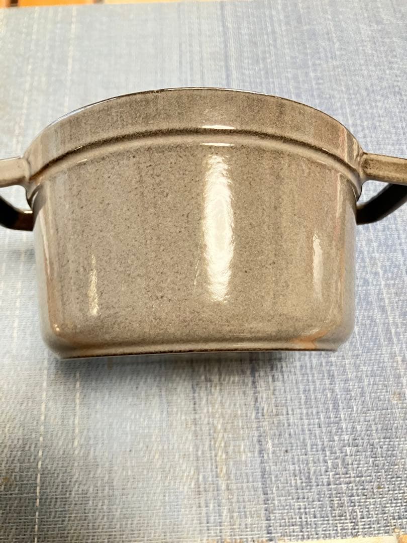 お盆セール中‼️STAUB 14cmココットグレー　超美品　特典あ