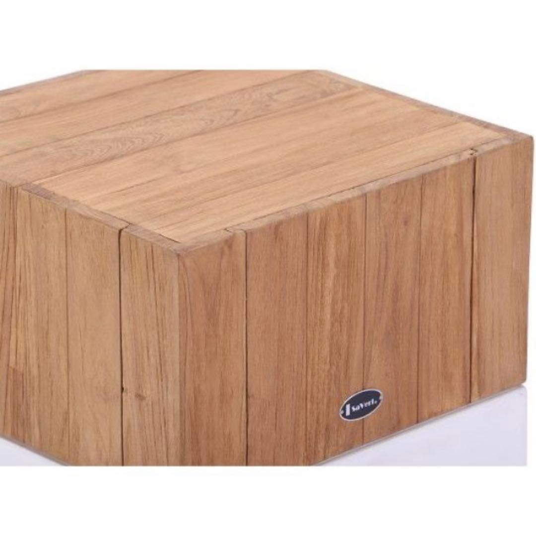 (新品・未開封) サム キューブ テーブル / スツール トップチーク 1個