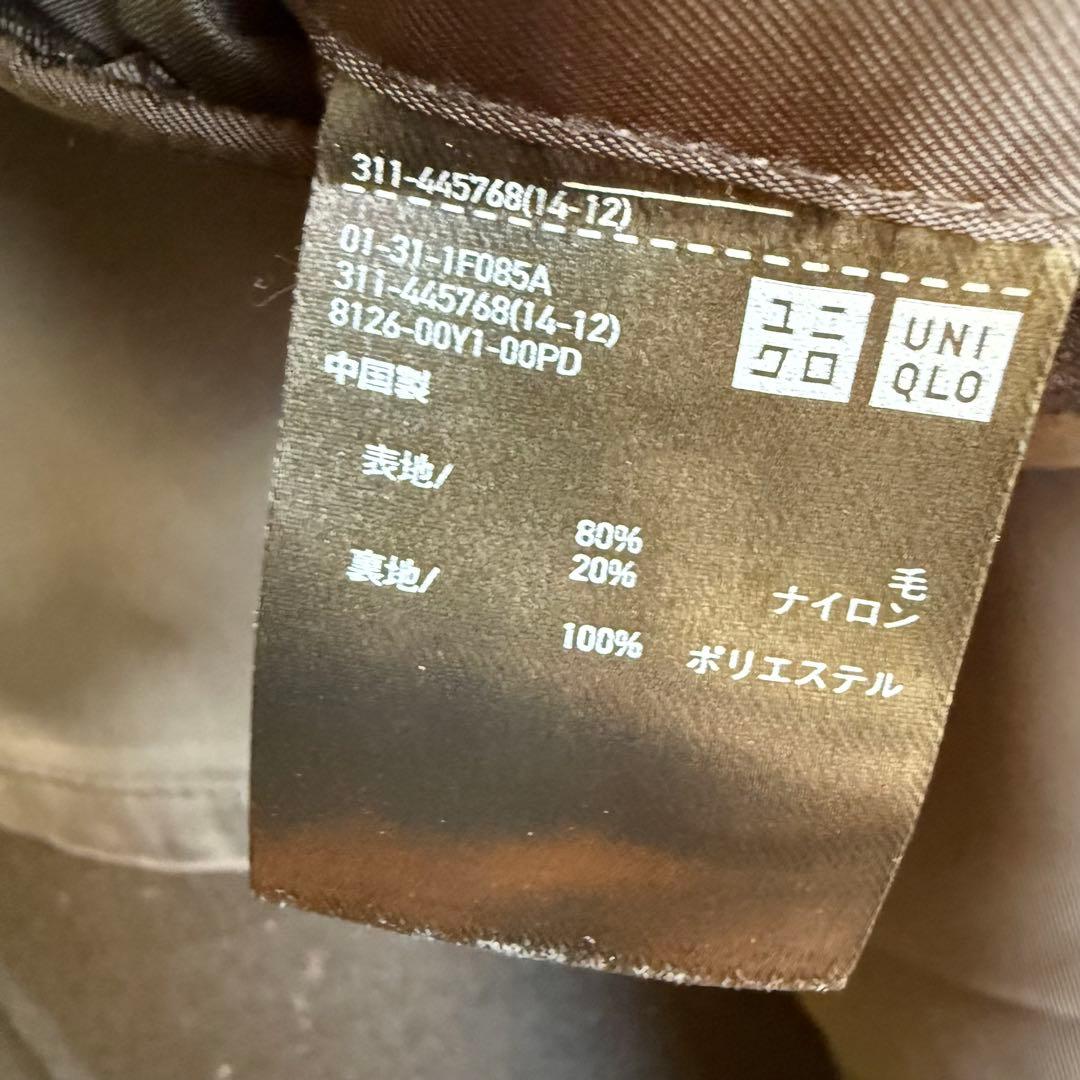 美品　ユニクロ　ジルサンダー　+J　ウールブレンドチェスターコート　M ブラック