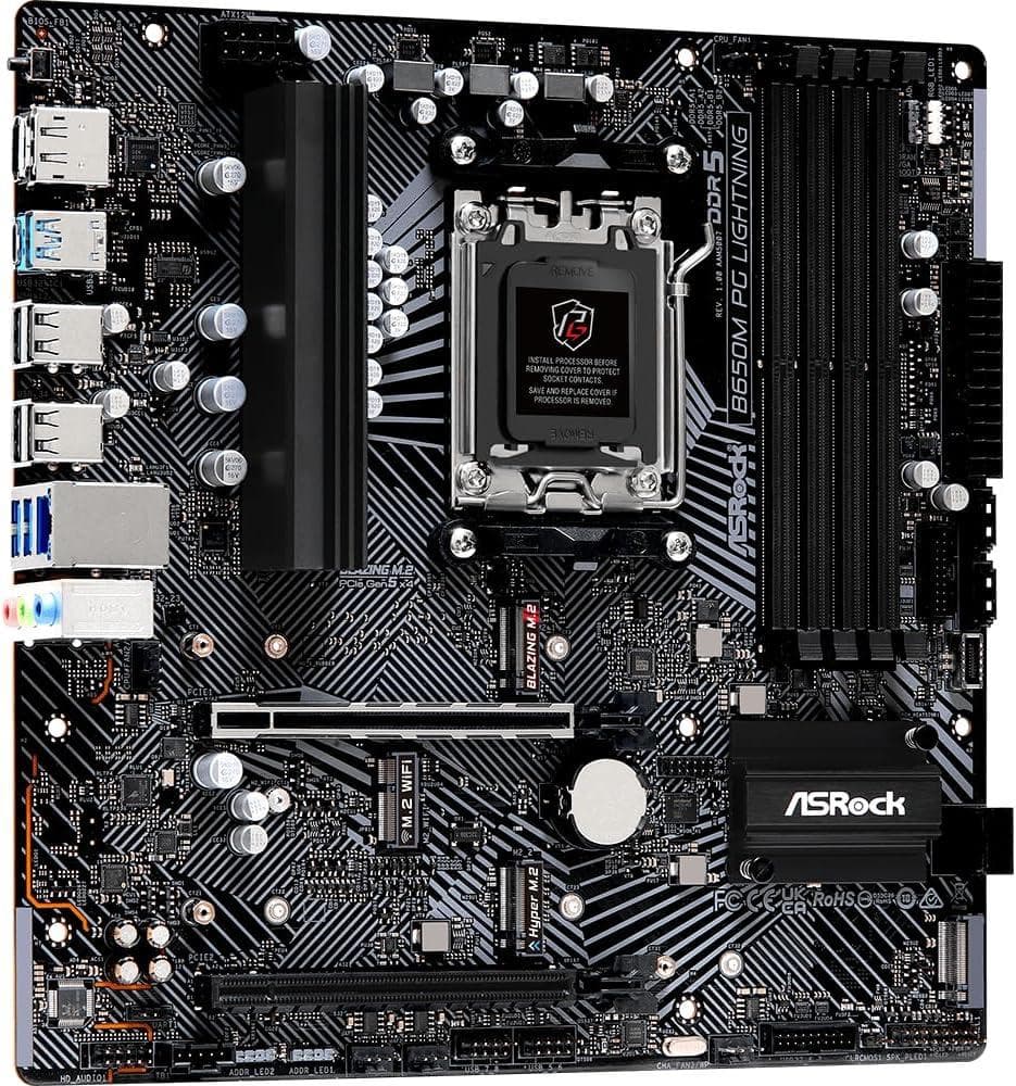 ASRock B650M PG Lightning AM5マザーボード 新品同様