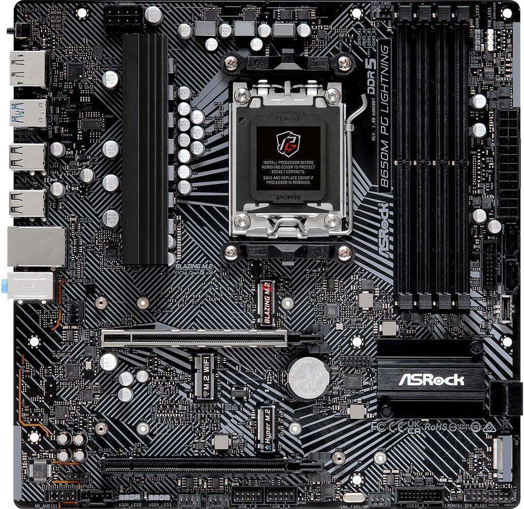 ASRock B650M PG Lightning AM5マザーボード 新品同様