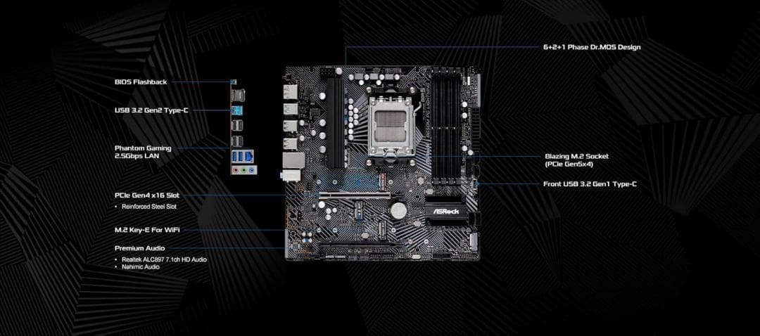 ASRock B650M PG Lightning AM5マザーボード 新品同様