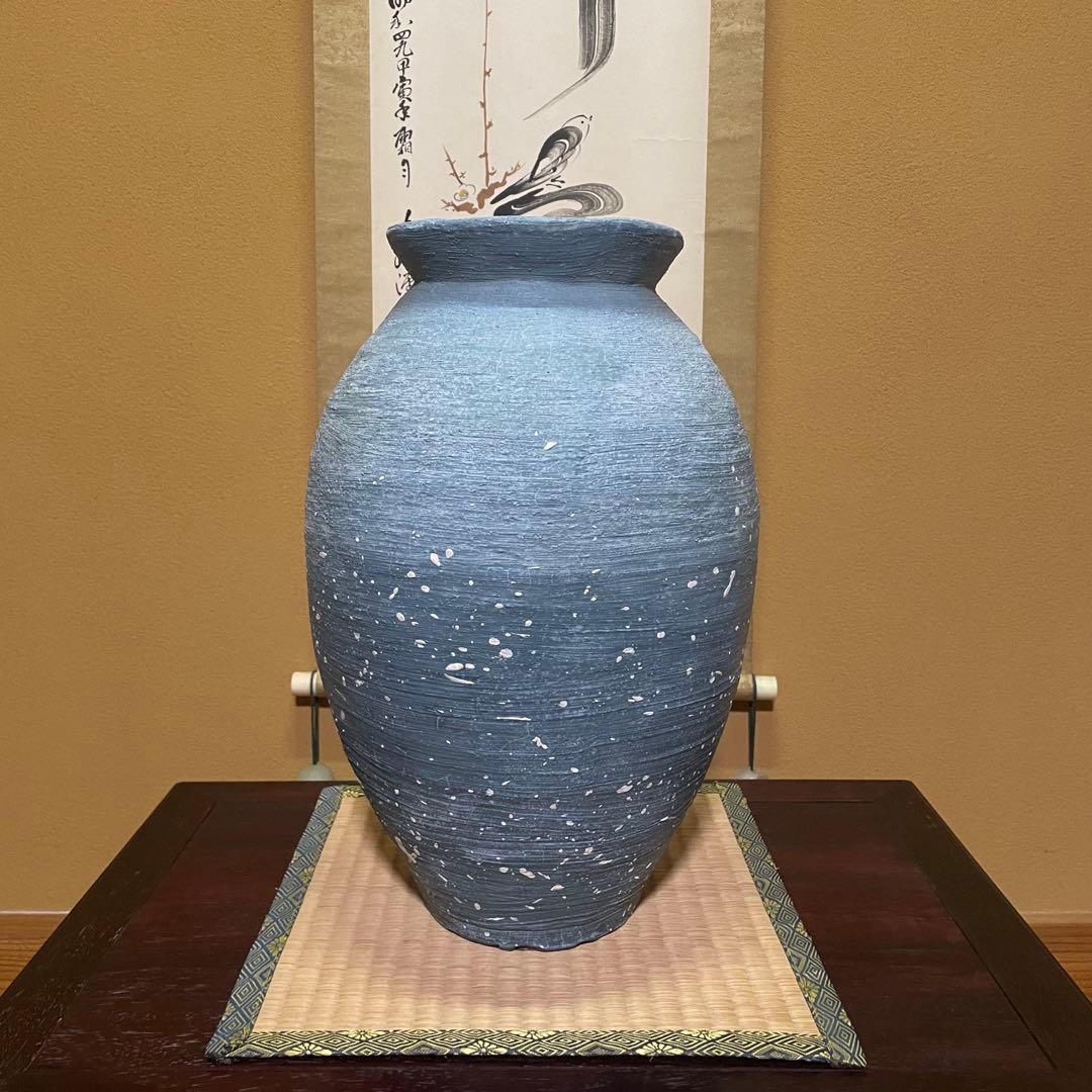 壺 傘立て 花器 約43㎝ ビンテージ アンティーク風 オブジェ