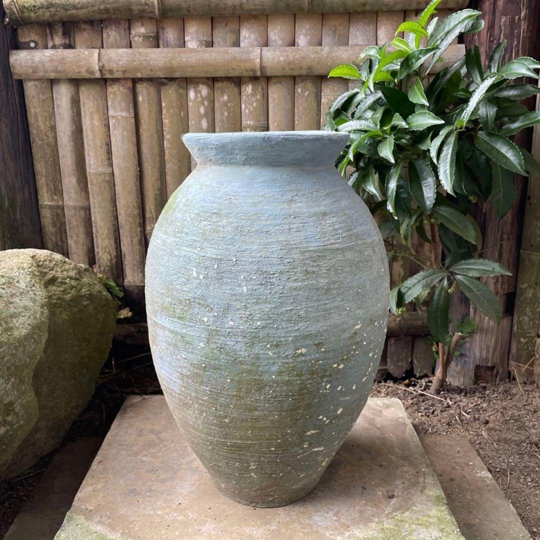 壺 傘立て 花器 約43㎝ ビンテージ アンティーク風 オブジェ