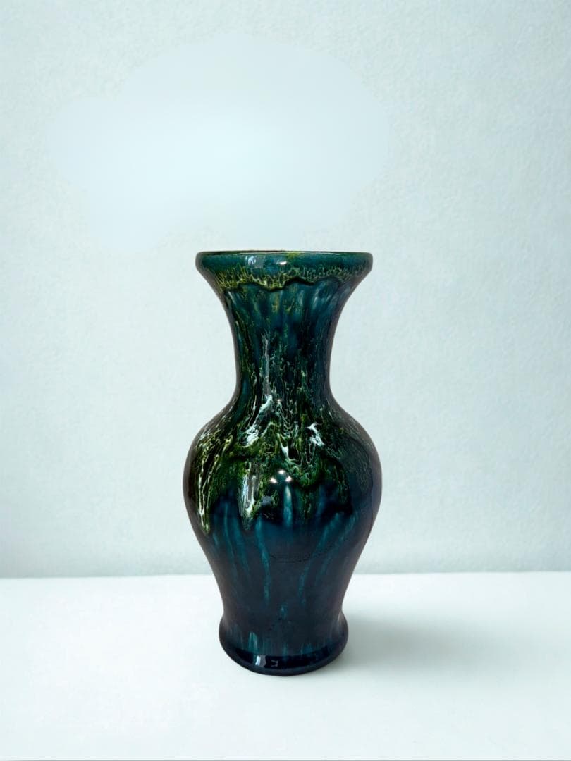 ハンドメイド 陶器 花瓶 25cm フェルガナ 一点物