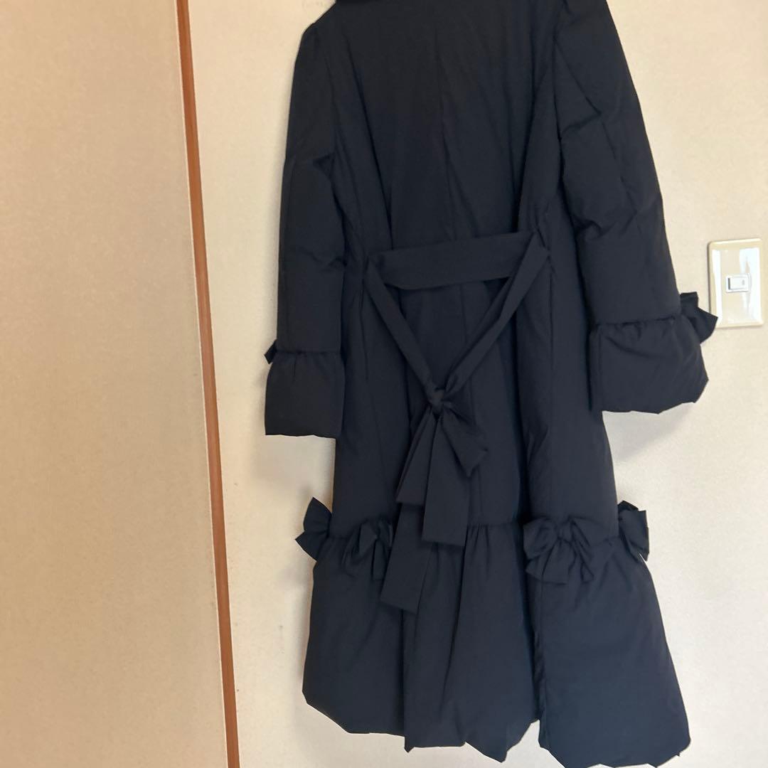 エムズグレイシー ファー付き黒ロング ダウンジャケット