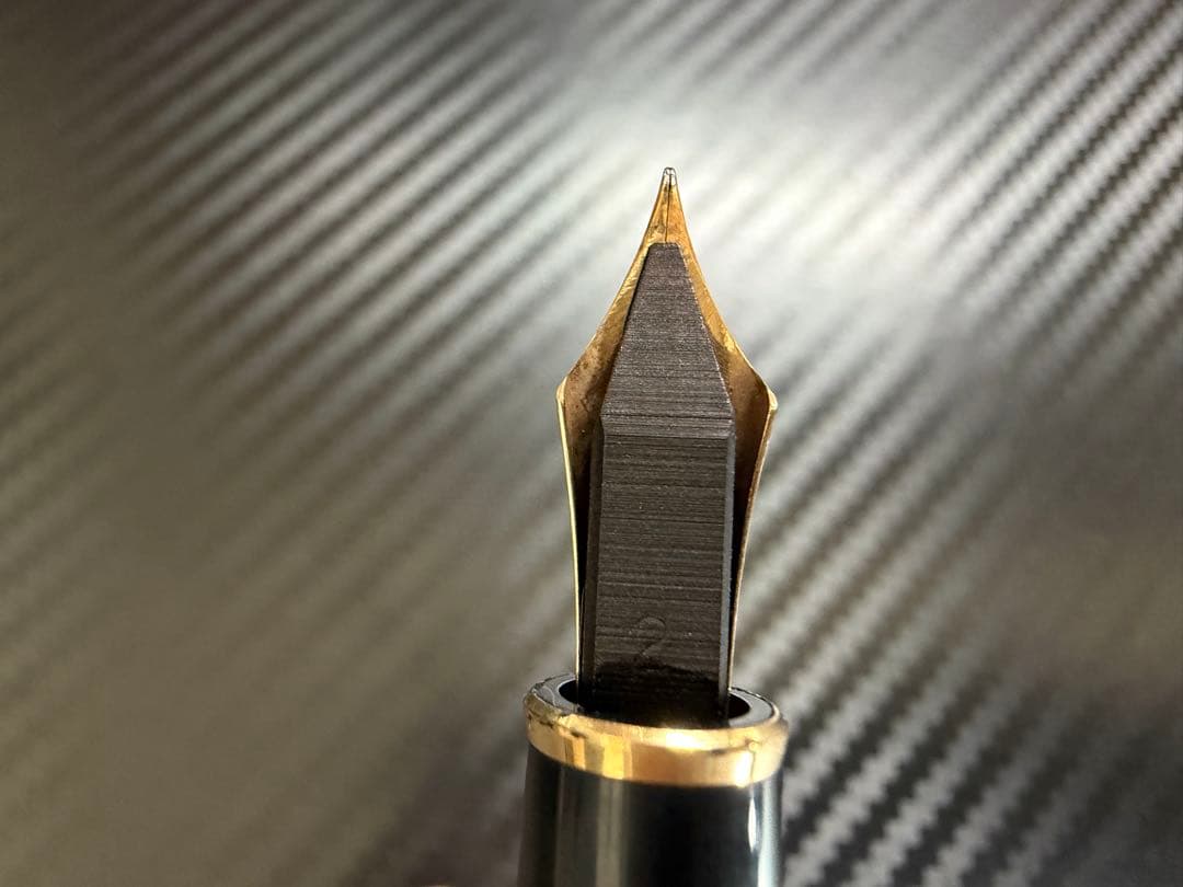 未使用に近い モンブラン 144 ブラック 全金 EF 万年筆 エボナイト芯