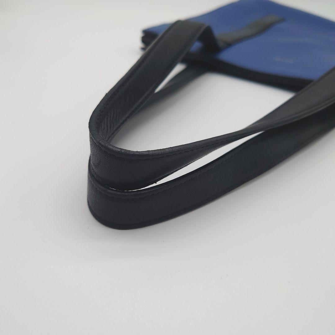 ボールスミス　レザー　トート バッグ　A4 　PAUL　SMITH　青
