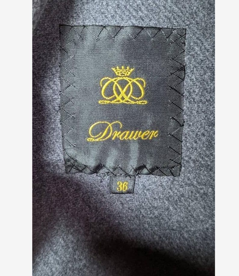 新品 DRAWER ドゥロワー メルトン ダッフル コート グレー 36