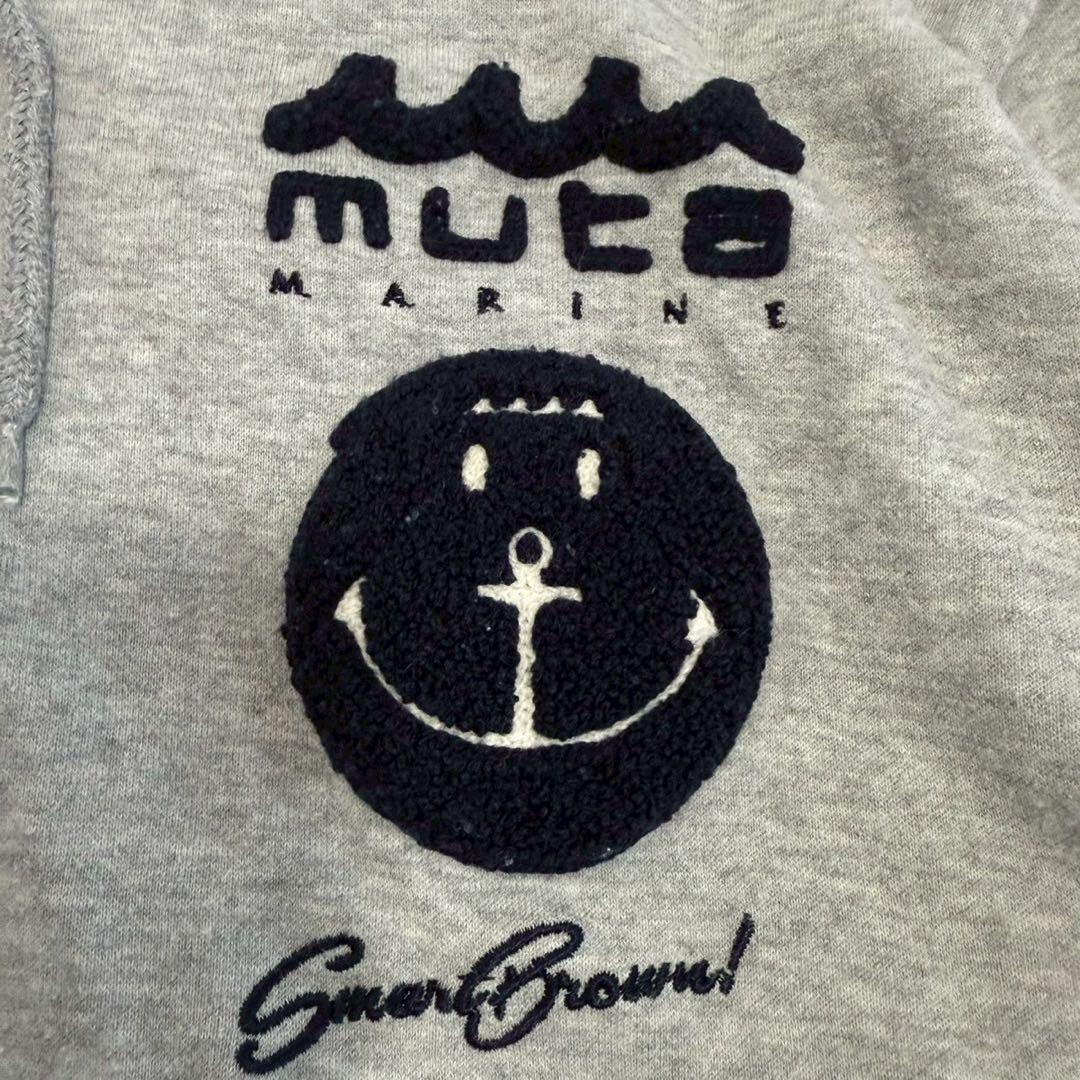 muta MARINE ムータマリン　メンズ　ジップアップパーカー　グレー XL