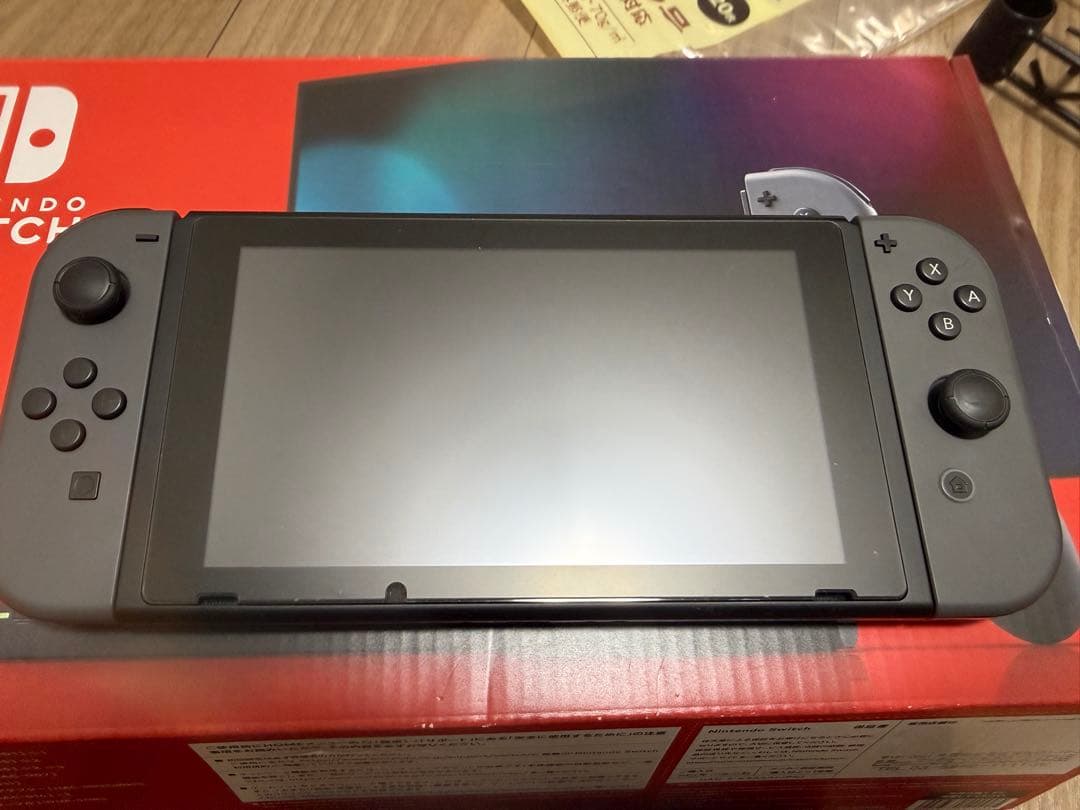NintendoSwitch 本体 グレー ゲームパッド　microSD128g