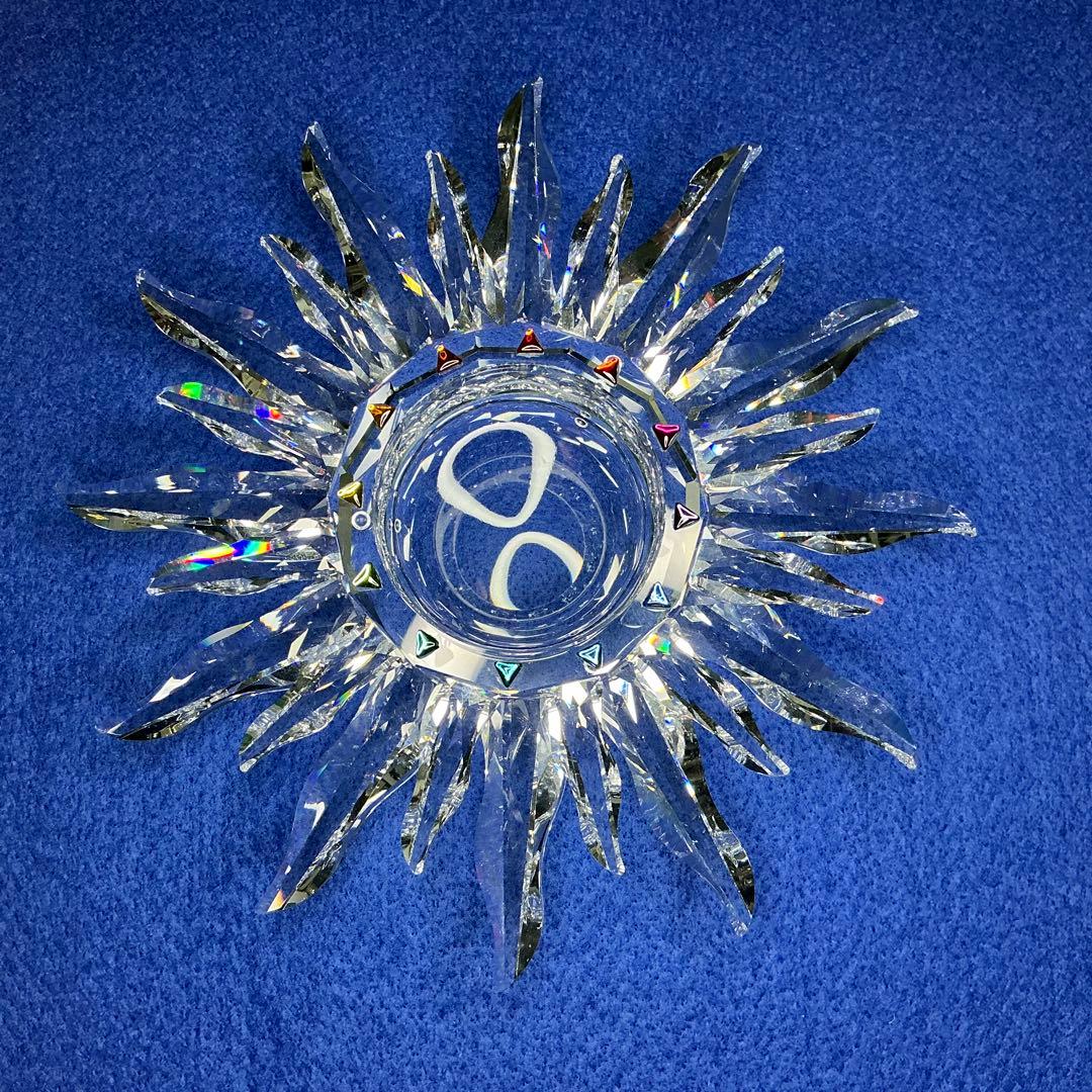 クリスタル 太陽形オブジェ 付属品付き