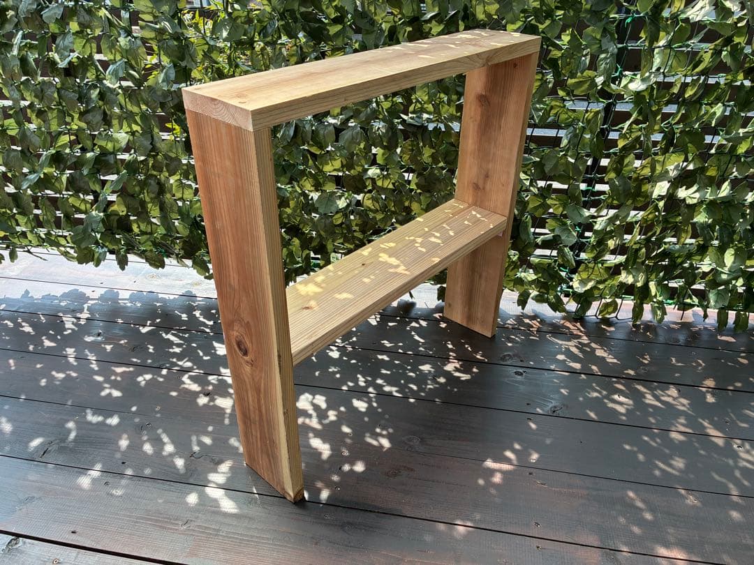 杉 無垢材 テーブル 幅約700mm 高さ約700mm 無塗装 オーダー製作品