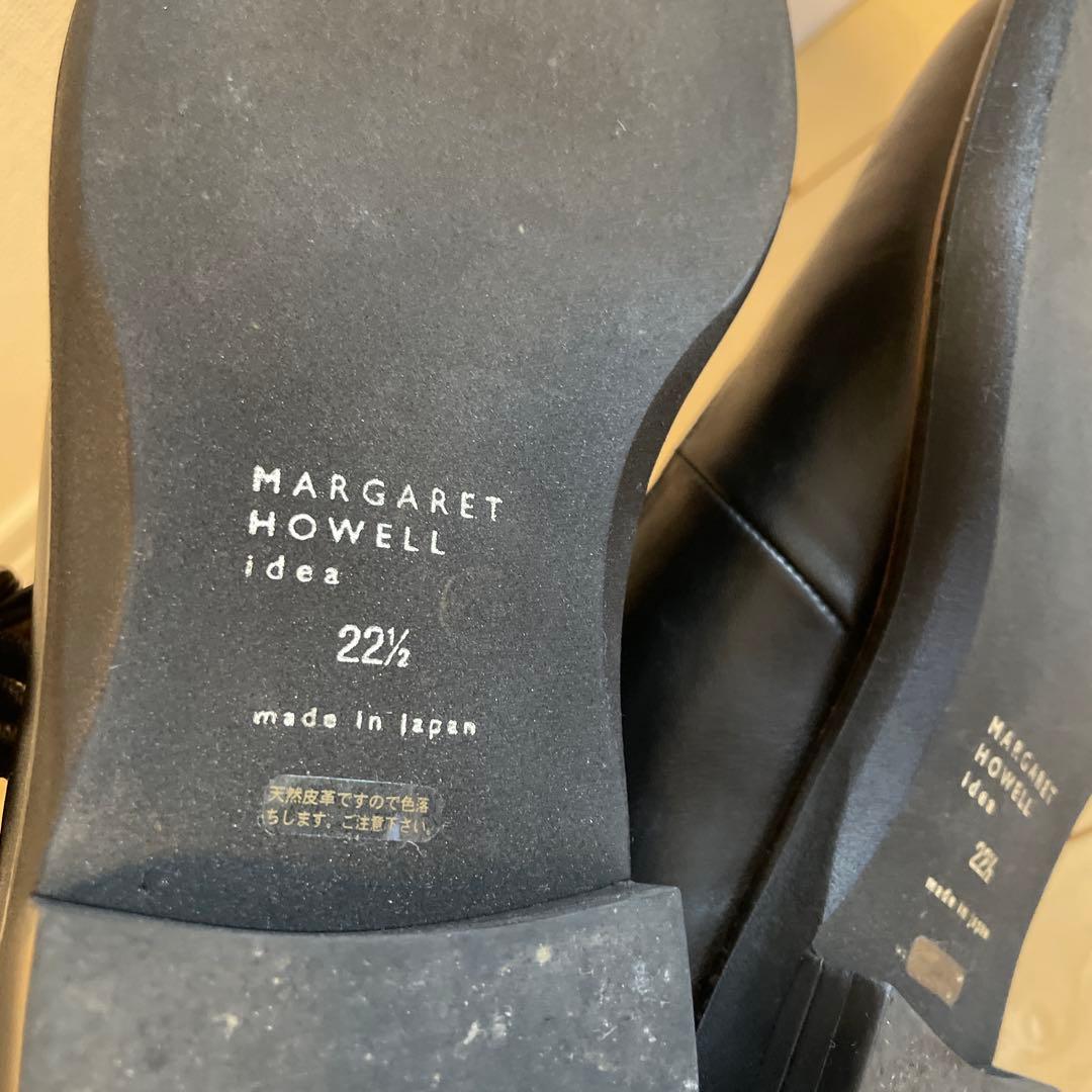 MARGARET HOWELL ブラック Tストラップシューズ