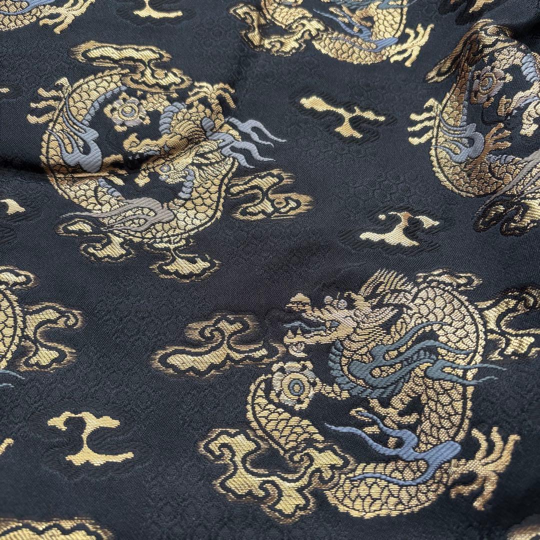 【未使用品】DEGNER デグナー金襴 レザージャケット「雲龍」XL ブラック