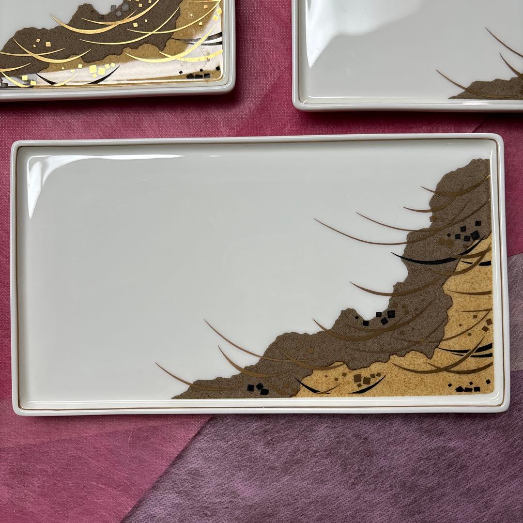 ナルミ（NARUMI）の白耀磁器 金銀彩 武蔵野文 皿　プレート10枚