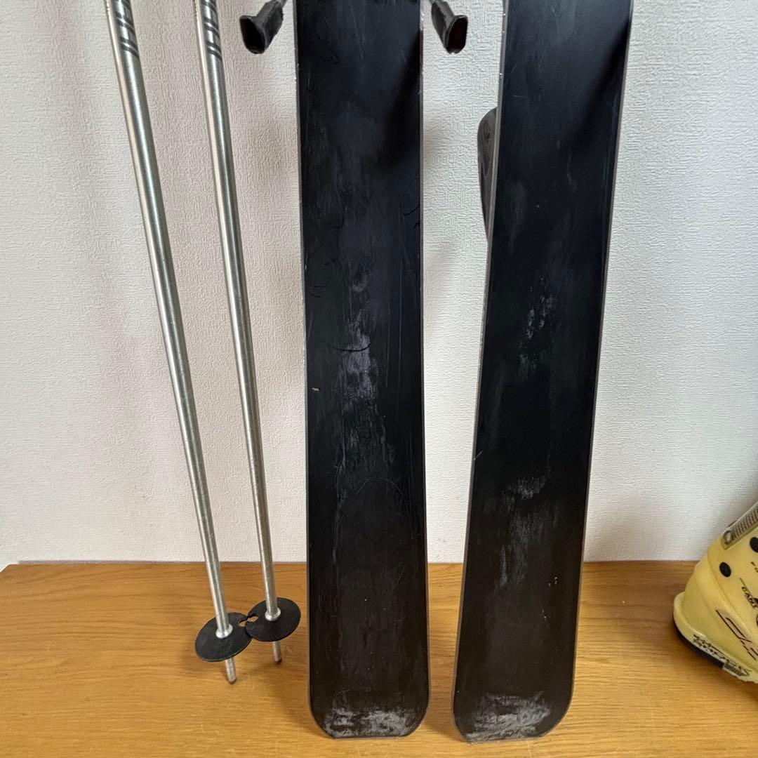 メンズスキー板セット　Swallow 165cm 27-27.5cm ストック付